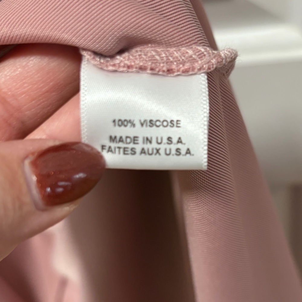 MISA Los Angeles size Medium Carolina Dress in Rose Pink Velvet Midi Wrap Dress - Picture 10 of 15